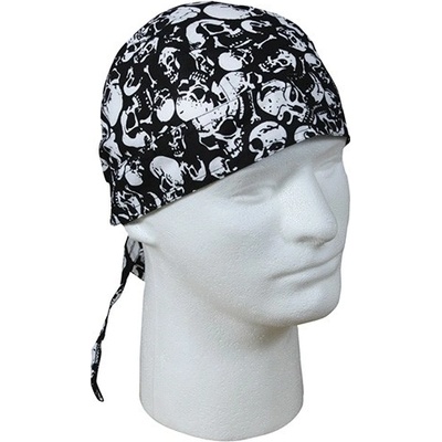 Šátek Rothco Headwrap s lebkami černý