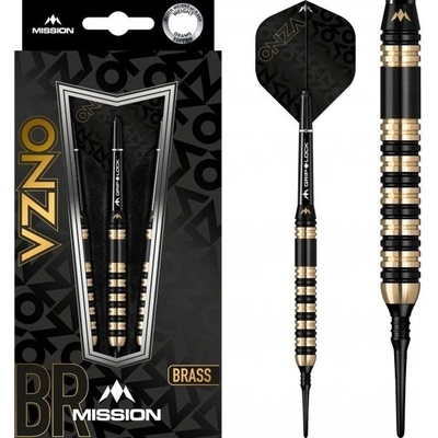 Mission Onza Darts Soft Tip Brass M3 Black & Gold 20 g