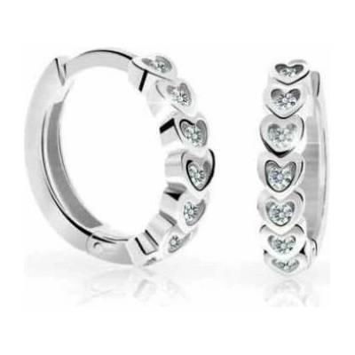 Cutie Diamonds dětské kruhové náušnice z bílého zlata s brilianty C3340-10-10-X-2-D