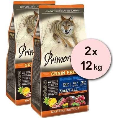 Primordial Adult Grain Free Lamb & Tuna 2 x 12 kg