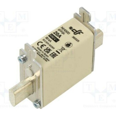 DF ELECTRIC 382025 Pojistka: tavná; keramická,průmyslová; 20A; 690VAC; 250VDC; gG