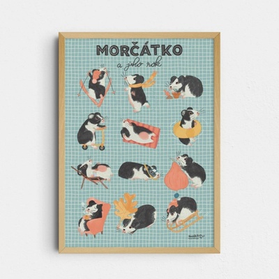 Tisk Markét Ilustrace Morčátko a jeho rok
