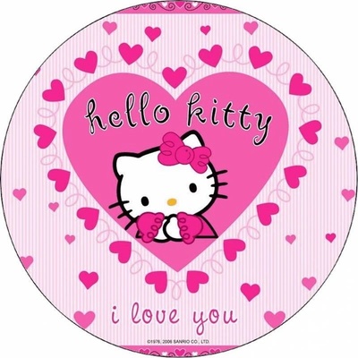 Jedlý papír Hello Kitty v srdíčku 19,5 cm - Pictu Hap – Hledejceny.cz
