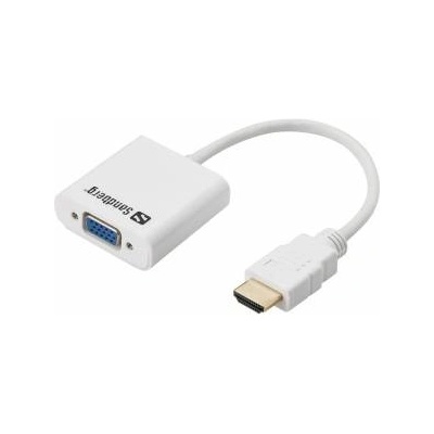 SANDBERG HDMI to VGA Converter HDMI to VGA Converter, HDMI, VGA, Male/Female, White