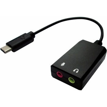 Image 1 of Roline 12.03. 3222 : : USB Type C звукова карта, 1x 3.5 mm Audio + 1x Type C (PD), M-F, 0.13 м