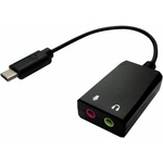 Roline 12.03. 3222 : : USB Type C звукова карта, 1x 3.5 mm Audio + 1x Type C (PD), M-F, 0.13 м Звукови карти
