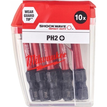 Sada bitov Milwaukee Shockwave PH2 50 mm 10 ks