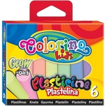 Colorino Kids farebná plastelína 6 farieb Glow