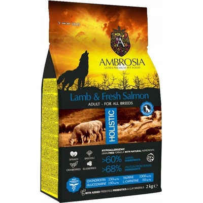 Ambrosia s jehněčím a čerstvým lososem 12 kg