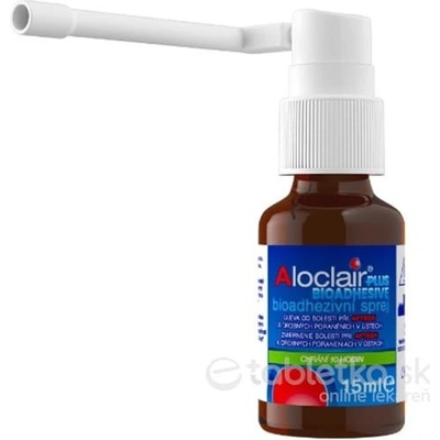 Aloclair PLUS BIOADHESIVE sprej pri aftách a drobných poraneniach úst 1 x 15 ml