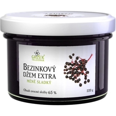 Grešík Džem z plodov Čiernej bazy extra 220 g