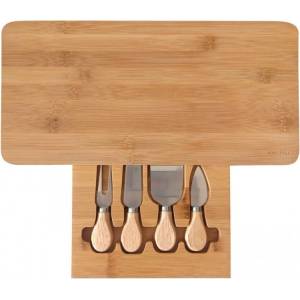 Kinghoff Дъска за сирена комплект Kinghoff KH 1567, 40 см, 5 части, Чекмедже, Бамбук (KH 1567)