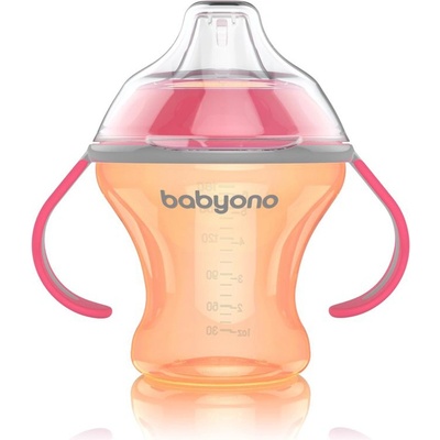 BabyOno nekapající hrníček s měkkým pítkem a oušky 180 ml