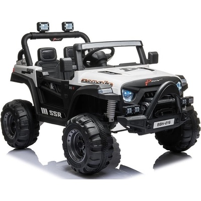 Lean Toys elektrické autíčko BBH 016 nelakované 2021 2x45W motor 12V7Ah batéria biela