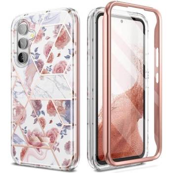 GKK Противоударен Дамски Калъф за SAMSUNG A54, Velar Marble Rose Case, Розов (9490713933282)