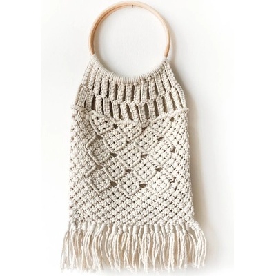Macramé kabelka maxi Smetanově bílá