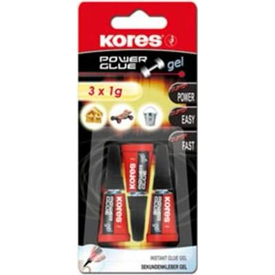 Kores Power Glue Gel 26342 3x1 g
