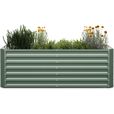 Blumfeldt High Grow Straight, vyvýšený záhon, 180 x 60 x 90 cm, z vlnitého oceľového plechu, jednoduchá montáž, odolný voči hrdzi a mrazu (GDMB4-Bl-HGS-1860-DM)