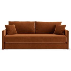 Cosmopolitan Design Теракотен кадифен сгъваем диван 209 cm Shannon - Cosmopolitan Design (COS_3SF_44_F1_SHANNON7)