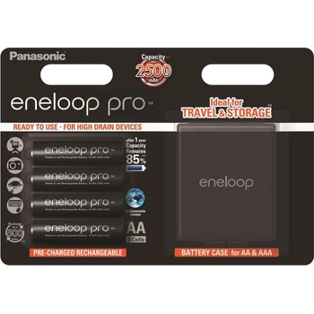 Panasonic Eneloop Pro AA 2500mAh 4ks + CASE 3HCDEC4BE