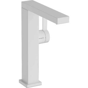 Hansgrohe Tecturis E - Смесител за мивка с чучур Push-Open, CoolStart, EcoSmart, бял мат 73060700 (73060700)