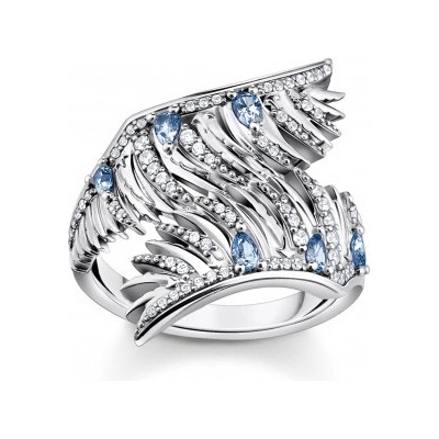 Thomas Sabo Prsten Phoenix wing with blue stones silver TR2409 644 1