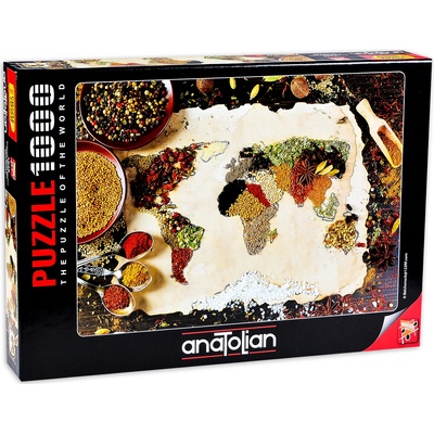 Anatolian Пъзел Anatolian от 1000 части - Билкова карта на света (P1045)