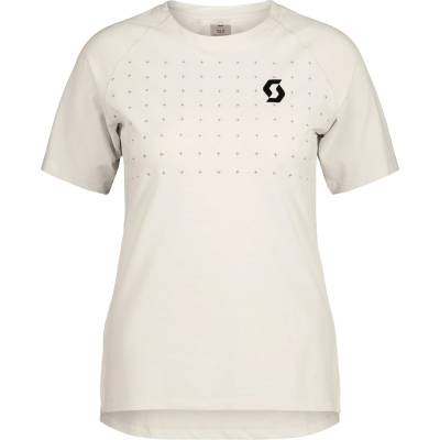 Scott Дамска фланелка с къс ръкав за колоездене Scott Women's Tee Trail Vertic Pro S/S Cycling jersey - Cotton White (156-2319-0512)