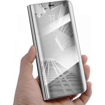 Pouzdro SES Zrdcadlové plastové flip Huawei Nova 3i - stříbrné