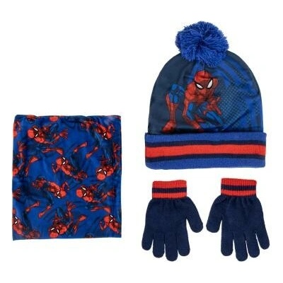 Dětský zimní set čepice nákčník rukavice Spiderman