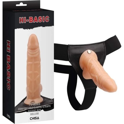Пенис колан за жени с реалистично дилдо, 19см. - Hi-Basic Hollow Cock (CHISA00254)