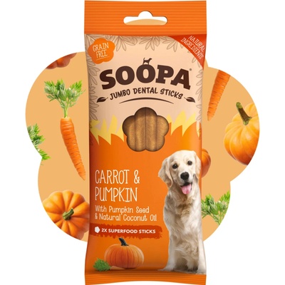 SOOPA JUMBO Dentálne tyčinky Carrot & Pumpkin 170 g