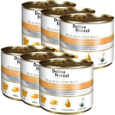 Dolina Noteci Premium Small Breed Adult Dog with Pheasant Pumpkin and Pasta 6 x 185 g