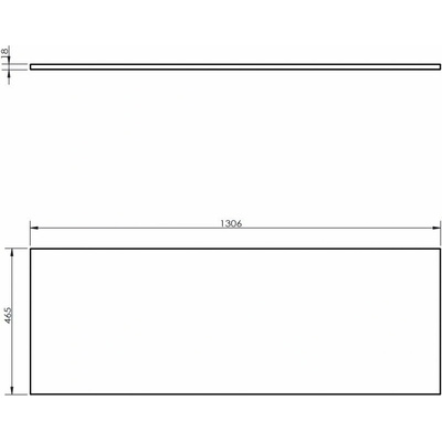 Mexen Uni 91AXX-1304-464-18-00 stolová doska 130 cm biely lesk