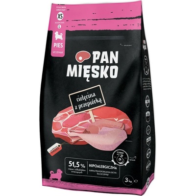 Pan Mięsko Veal with quail XS puppy 3 kg