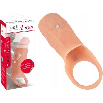 RealistiXXX RealSleeve vibrační návlek na penis otevřený