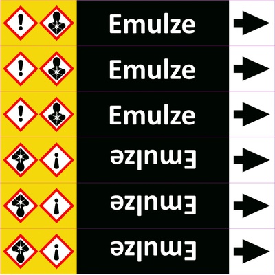 Grafiko | Emulzu - dle ISO 20560 - Materiál fólie s ochrannou laminací, Rozměr aršík 6 ks 52x280 mm