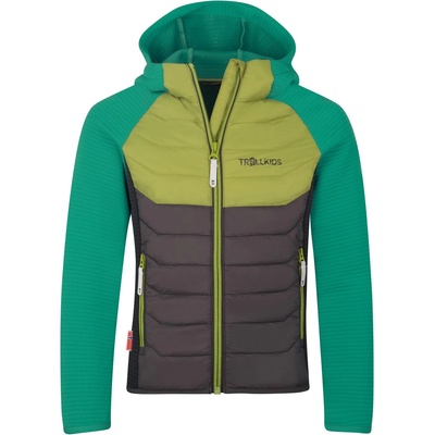 TROLLKIDS Детско поларено яке Trollkids Kid's Sirdal Jacket Synthetic jacket - Sea Green / Pear Green / Black - размер 140 (EU) (703-3872-0517)