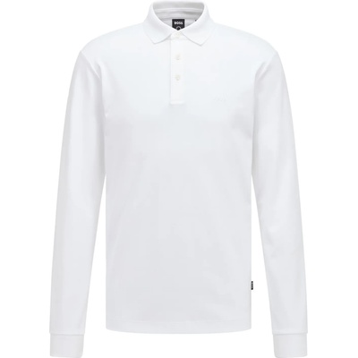 Boss Блуза с яка Boss Men's HBB Pado 30 Long-Sleeve Polo Shirt Iconic Logo Embroidered - White 100