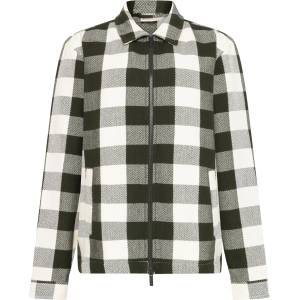 KnowledgeCotton Apparel Мъжка риза с копчета KnowledgeCotton Apparel Checkered Heavy Flannel Overshirt Shirt - Green Check (033-2923-0113)