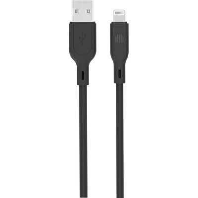 Cable USB-A to Lightning silicone 1, 25m - Black (DV110001)