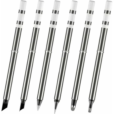 FNIRSI Náhradní pájecí hroty HS-01, 6 ks soldering tips HS-01 - B2, BC2, BC3, KR, K65, ILS – Zboží Mobilmania