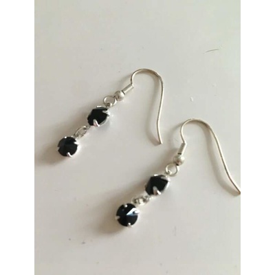 Fashion Jewelry náušnice šatony černé 5802-0088