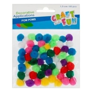 Craft with fun Decorative decoration pompon mini 60el