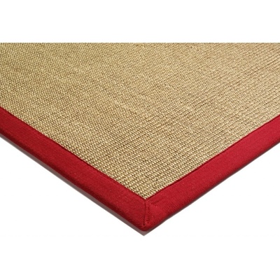Asiatic Natural Weaves Sisal Linen/Red