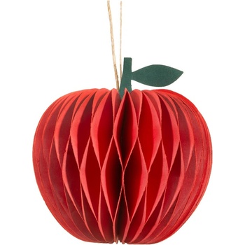 Sass & Belle Хартиена Коледна украса ръчна изработена ø 8 cm Honeycomb Apple - Sass & Belle (UMXM045)