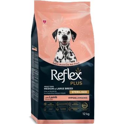 Lider Pet Food Adult Dog Medium & Large Breeds Light & Sterilised - Пълноценна нискокалорична храна за кастрирани кучета от средни и едри породи с агнешко и ориз 12 кг