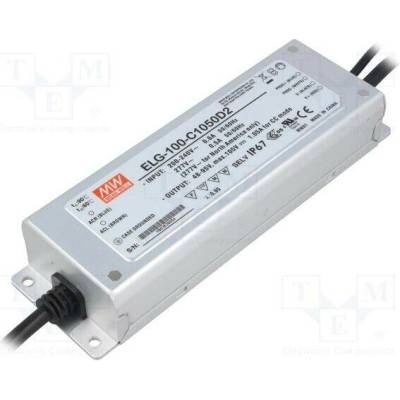 MEAN WELL ELG-100-C1050D2 Napájecí zdroj: spínaný; LED; 99,75W; 48÷95VDC; 1,05A; 100÷305VAC