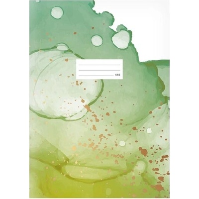 MFP Sešit A4 445 Green Watercolor čtverečkovaný