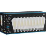 Mexen Vintis 10x LED филамент крушка E27, ST64, 10W, Студена - 6500K, 1320 lm, прозрачна - (L152-E27-1065-00x10)